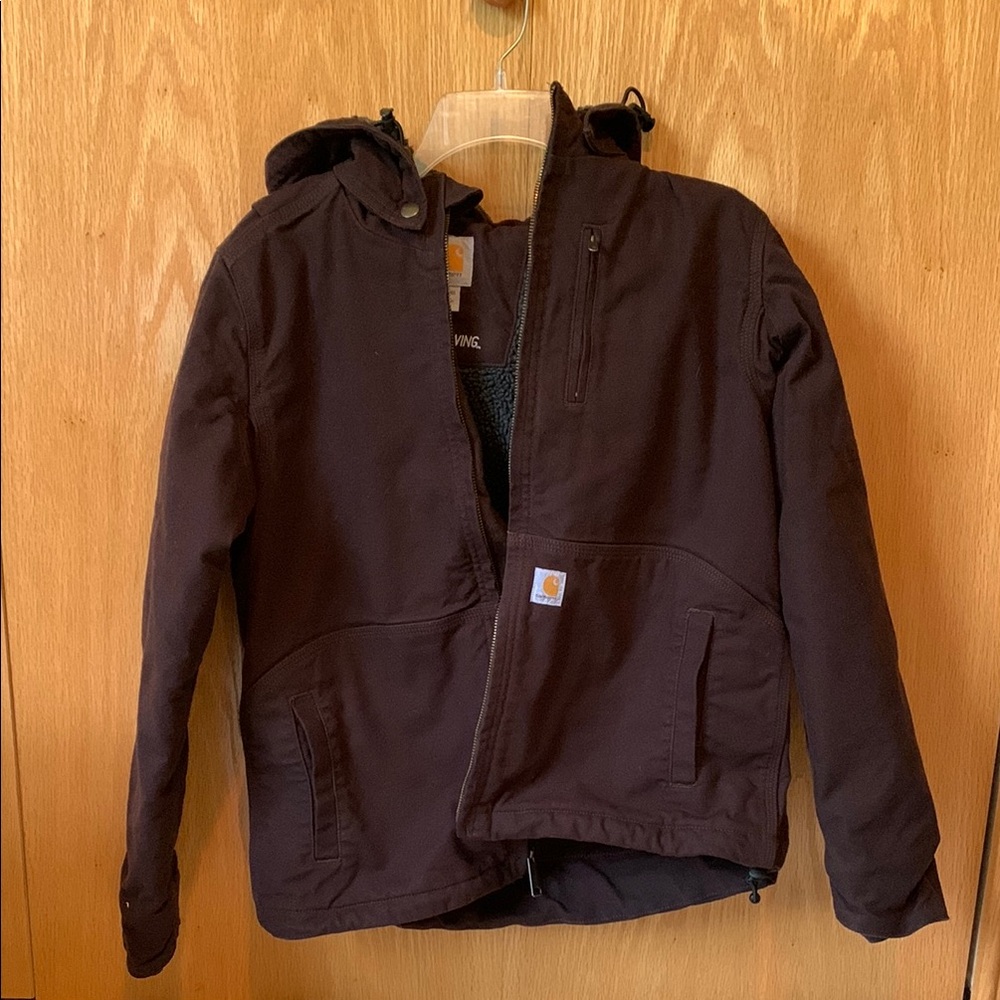 Carhartt Dark Brown Hooded Jacket